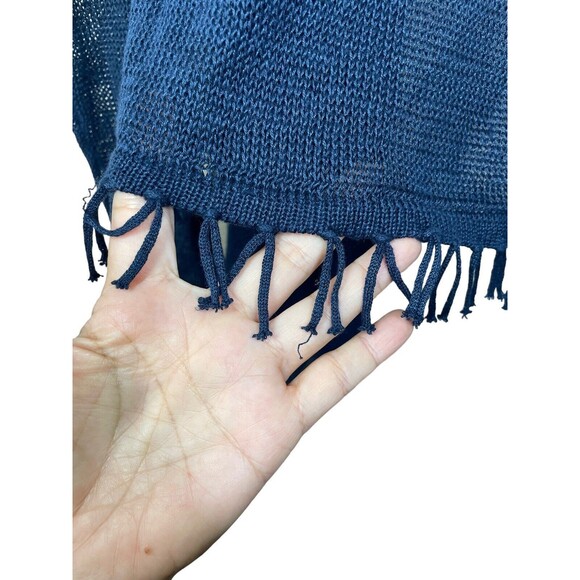 Marabelle Women Linen Cascade open cardigan Semi Sheer Aztec Size XS Asymmetric - Picture 6 of 11